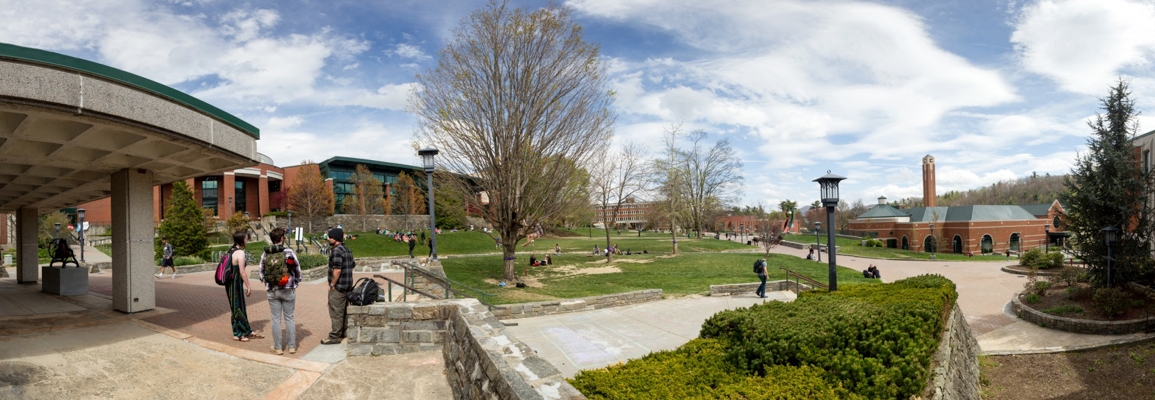 panoramic view of Appalachian State University campus